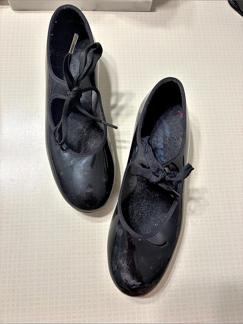 Capezio- Black Lace-Up Tap Shoes